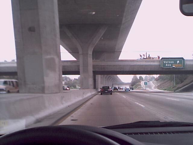 under the 
carpool lanes.